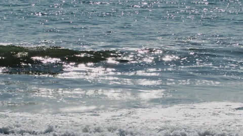 Mesmerizing Slow Motion Footage of Waves Crashing on the Beach - Stock Video Stock Footage 345007792