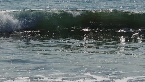 Mesmerizing Slow Motion Footage of Waves Crashing on the Beach - Stock Video Stock Footage 345008019