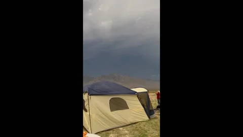 Mesmerizing solar eclipse enthralls spectators in Cuatro Cienegas, Mexico Stock Footage 276730699