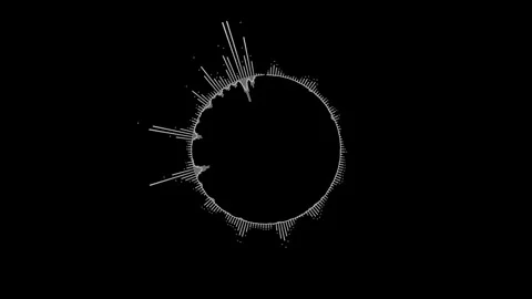 Mesmerizing Sound Waveform Visualizer on a Dark Background for Audio Enthus.. Stock Footage 341780318