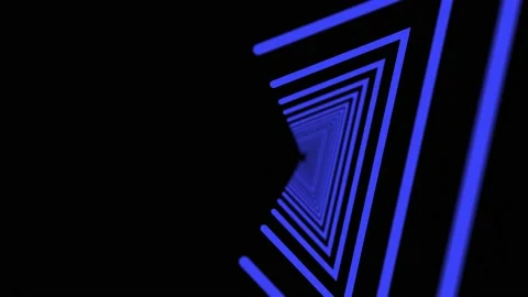 A Mesmerizing spinning blue triangle Stock Footage 155301325