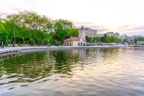Mesmerizing Sunset In Dada Gorgud Park. Baku, Azerbaijan. 11.05.2024 Stock Photos