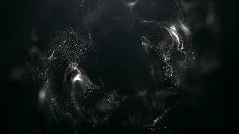 Mesmerizing swirling particles form a cosmic nebula in dark space abstract Video stock 339257700