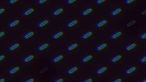 Mesmerizing symmetrical pattern of blue and green circles on a black background 스톡 동영상 289232574