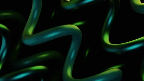 Mesmerizing Teal Metallic Spring Sticks Abstract Loop Background: Dynamic M.. Stock Footage 332687848