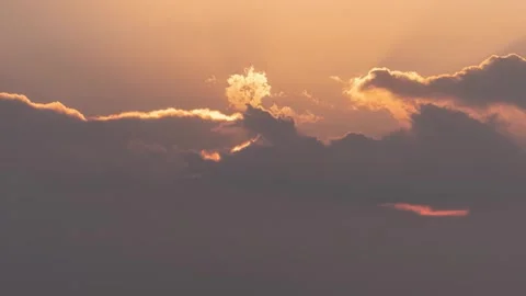 Mesmerizing Time Lapse 4K Footage of Colorful Sunset Sky with Dynamic Cloud Stock Footage 304316039