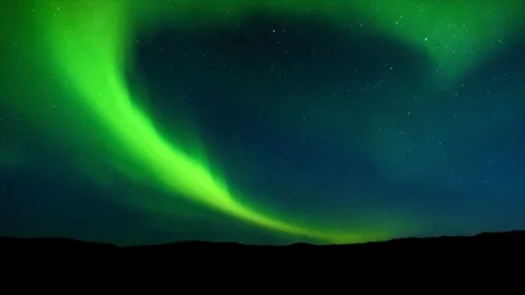 Mesmerizing timelapse of the dazzling Northern Lights in Svalbard, Norway, set Stock-Footage 334659078