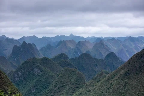 Mesmerizing Timelapse of Guilin Karst Mountains 6K Stock Footage 314696466