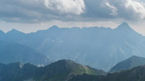 Mesmerizing Timelapse of Tatra Mountains with Serene Lake Views Stock Footage 308188809
