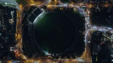 Mesmerizing Traffic Time Lapse, Top Down Aerial View In 4k Vídeo Stock 91015803