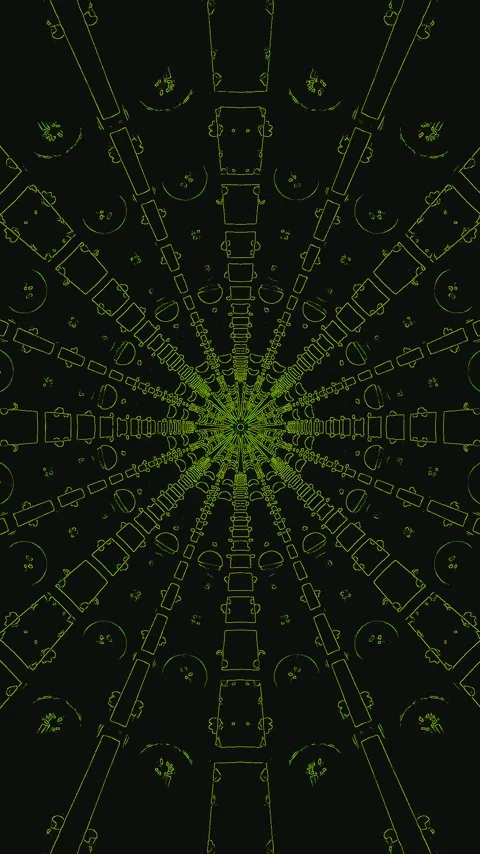 Mesmerizing tunnel projection creating an endless journey in a seamless loo.. 库存影片 321575651