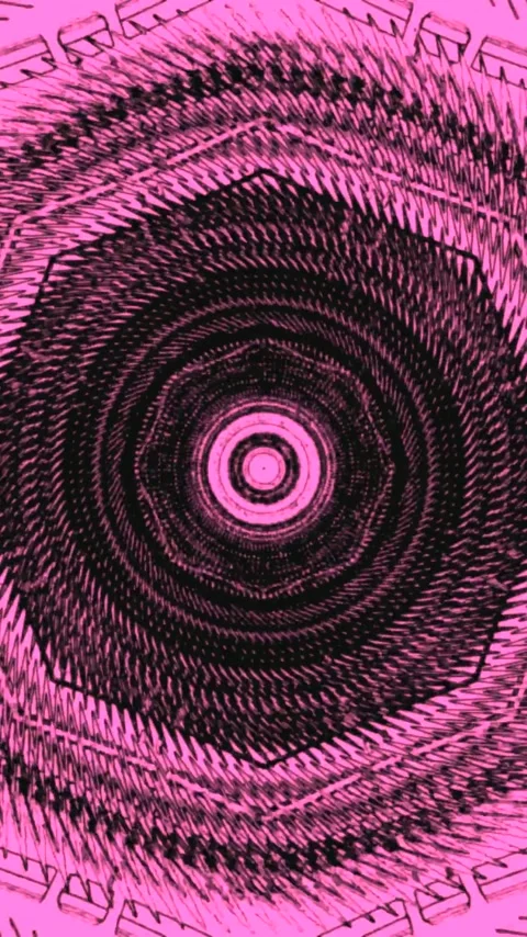 Mesmerizing tunnel video loop screensaver featuring vibrant pink tones for .. Stock Footage 321575623