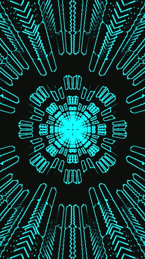 Mesmerizing tunnel video loop with seamless patterns and vibrant colors for.. Stock Footage 321566650
