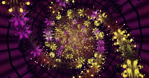 Mesmerizing tunnel video loop showcasing swirling patterns with vibrant col.. Stock Footage 317179418