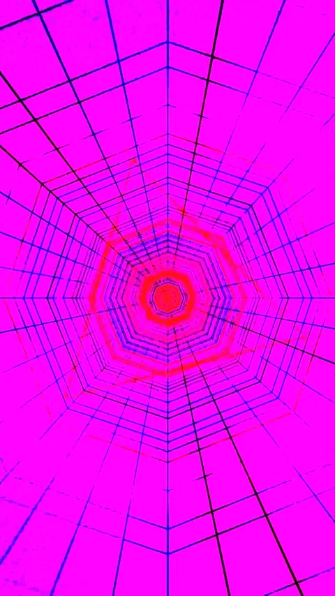 Mesmerizing tunnel video loop showcasing vibrant colors and intricate geome.. Stock Footage 321571975