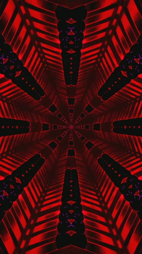 Mesmerizing tunnel video loop transitions with vivid colors and patterns fo.. Stock Footage 321574053