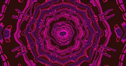 Mesmerizing tunnel video vj loop screensaver with vibrant colors and seamle.. Stock Footage 317840099
