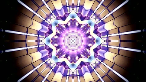 Mesmerizing tunnel video vj loop screensaver with vibrant colors in a seaml.. Stock Footage 320055528