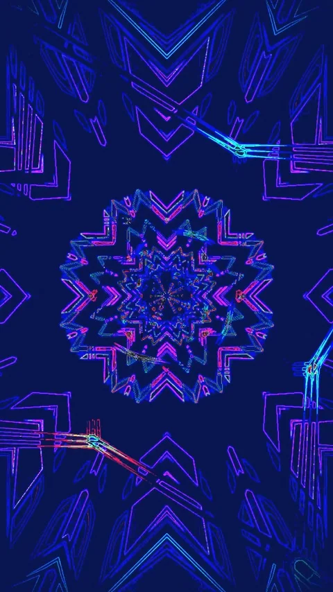 Mesmerizing tunnel video vj loop screensaver with vibrant colors and seamle.. Stock Footage 321573150