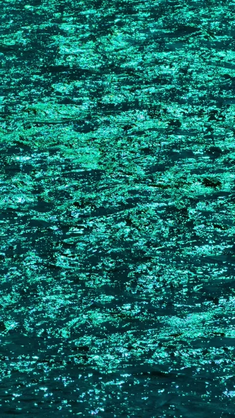 Mesmerizing Turquoise Ocean Water Surface. Slow Motion Stock Video Stock Footage 305927960