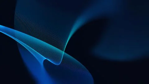 Mesmerizing Vibrant Blue Abstract Waves Stock Illustration