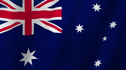 Mesmerizing Video Capturing the Flag of Australia in Motion Stock Footage 274013945
