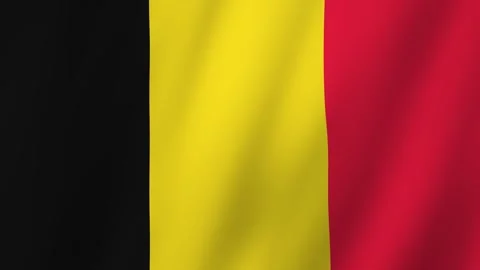 Mesmerizing Video Capturing the Flag of Belgium Waving in the Wind Video stock 274084687