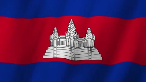 Mesmerizing Video Capturing the Flag of Cambodia in Motion Видео 274160687