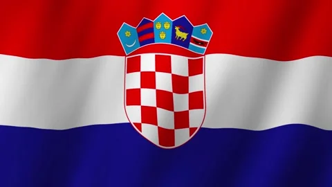 Mesmerizing Video Capturing the Flag of Croatia in Motion Video stock 274232835