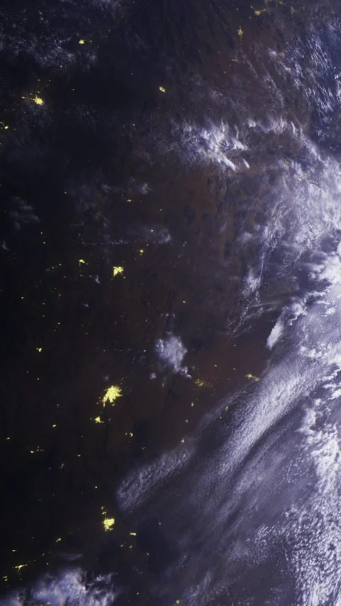 Mesmerizing view of Earth illuminated by city lights at night 動画素材 331797404