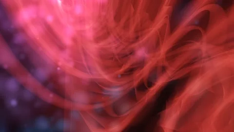 A mesmerizing vortex of vibrant red and pink light swirling into an intricate Stock Footage 344104819