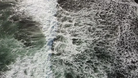 Mesmerizing Waves from a Bird's-Eye View Stock Footage 248161443