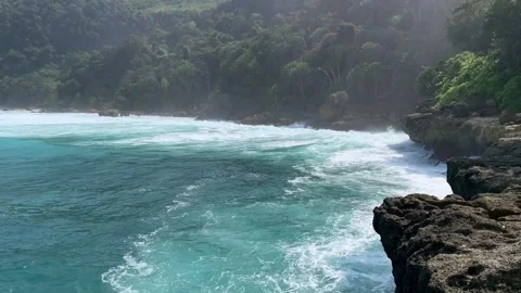 Mesmerizing Waves of South Java: A Coastal Symphony #19 Stock-Footage 246718479