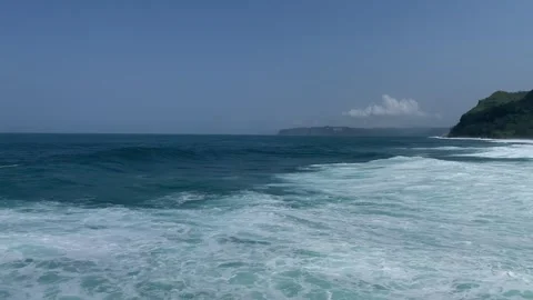 Mesmerizing Waves of South Java: A Coastal Symphony #16 Stock-Footage 246718562