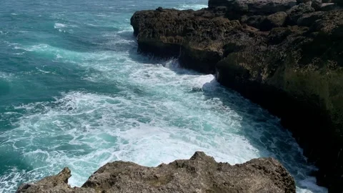 Mesmerizing Waves of South Java: A Coastal Symphony #13 Stock-Footage 246718585