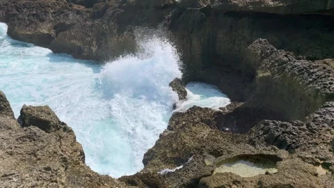 Mesmerizing Waves of South Java: A Coastal Symphony #07 Stock-Footage 246719032