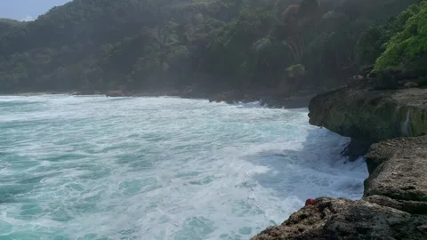 Mesmerizing Waves of South Java: A Coastal Symphony #04 動画素材 246719431
