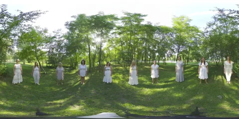 Mesmerizing White Attire A Symphony of Elegance in Natures Embrace Stock Footage 282189705