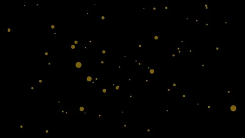 Mesmerizing yellow particle animation on a deep black background, abstract .. Stock Footage 319838600