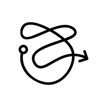 Mess of directions icon vector outline illustration 스톡 일러스트