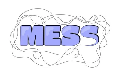 Mess internet reaction illustration Stock Illustration