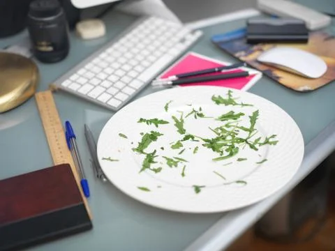 Mess on a work table Stockfoto's