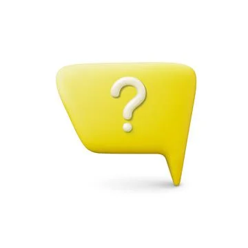 Message 3d talk speech balloon. Thinking bubble with question mark. Comment or 스톡 일러스트