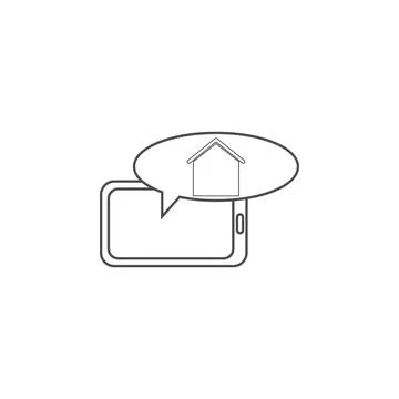 Message about the house on the tablet icon. Element for mobile concept and web Stock-Illustration