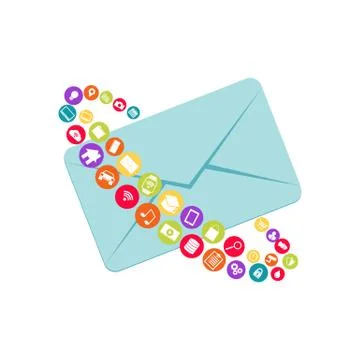 Message abstract symbol. Email. Stock Illustration