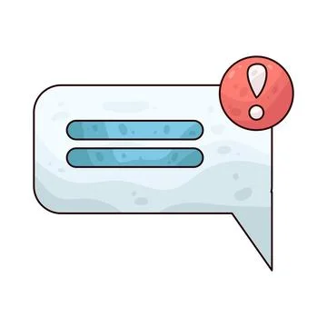 Message alert illustration Illustrazione stock