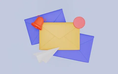 Message alerts and digital correspondence, Online communication Stock Illustration