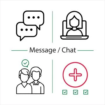 Message and chat icons Stock Illustration