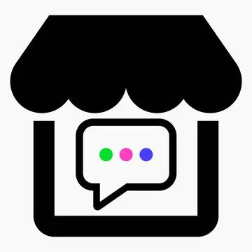 Message and shop. Chat and online store. Stock Illustration