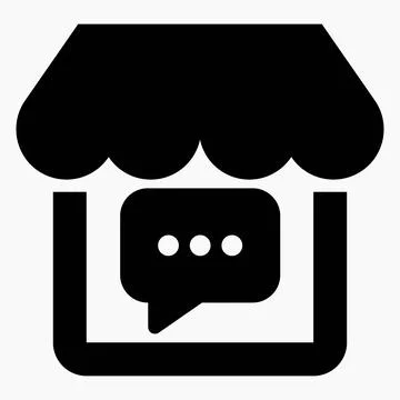 Message and shop. Chat and online store. Stock Illustration